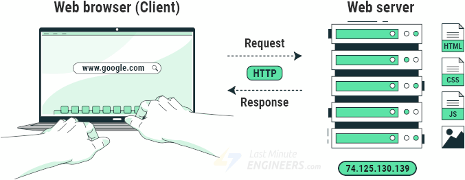Web server stores files and delivers them to the browser